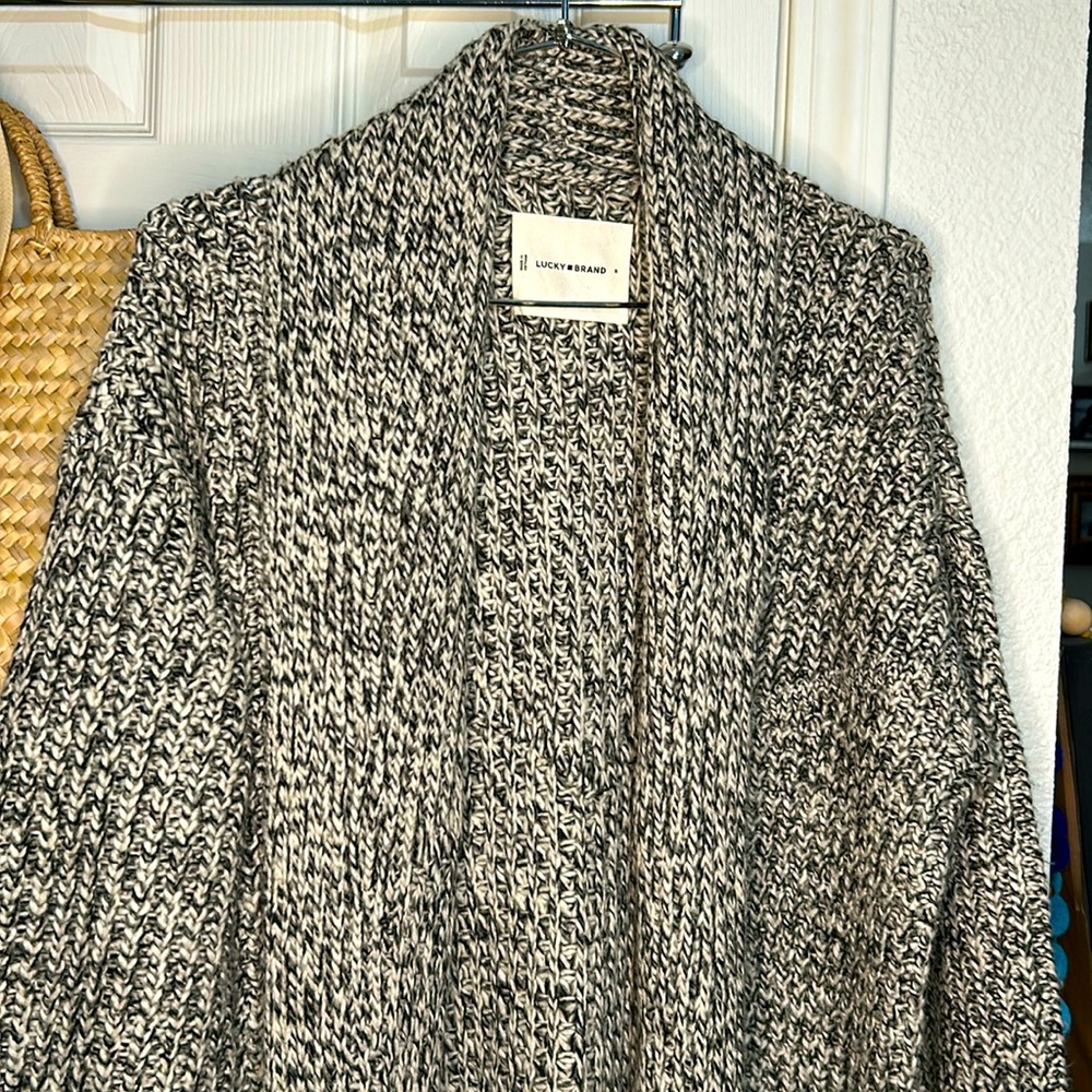LUCKY brand longline button down cardigan